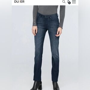 Duer du/er mid rise slim straight performance jeans 26x32